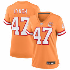 John Lynch Tampa Bay Buccaneers Women's 50th Season Game Jersey Creamsicle - Nike
