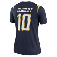 Justin Herbert Los Angeles Chargers Women's Alternate Super Chargers Legend Player Performance Top Navy - Nike