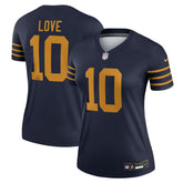 Jordan Love Green Bay Packers Women's The 1923 Classic Legend Player Dri-FIT Top Navy - Nike