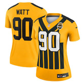 T.J. Watt Pittsburgh Steelers Women's Alternate 1933 Throwback Legend Player Performance Top Gold - Nike
