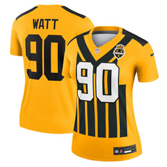 T.J. Watt Pittsburgh Steelers Women's Alternate 1933 Throwback Legend Player Performance Top Gold - Nike