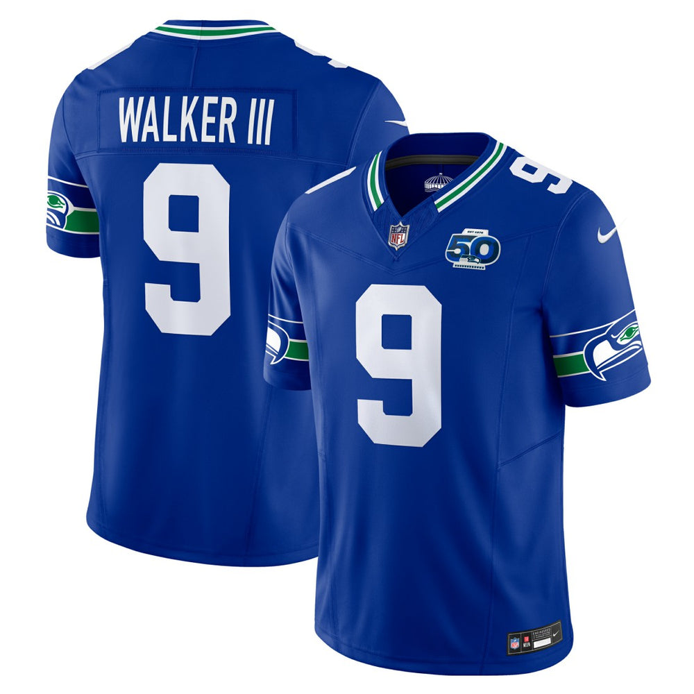 Kenneth Walker III Seattle Seahawks 50th Season Vapor F.U.S.E. Limited Jersey Royal - Nike
