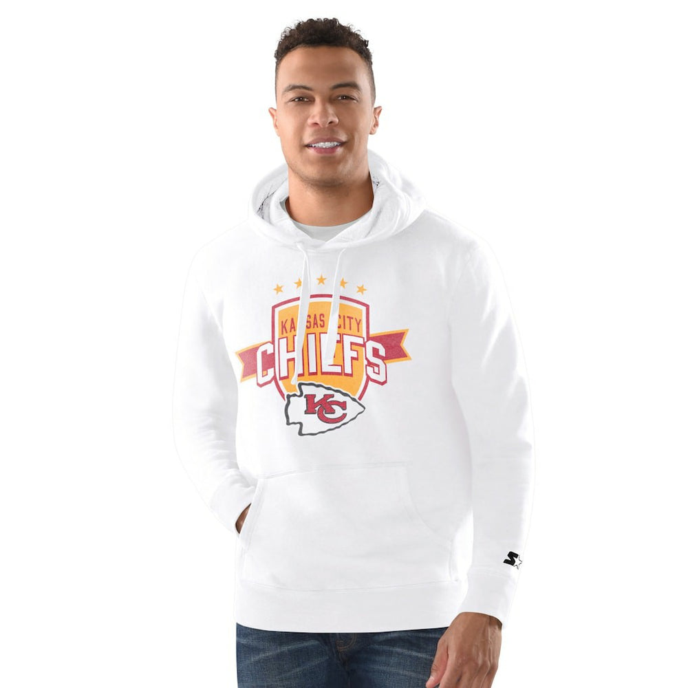 Kansas City Chiefs Starter Vintage Pullover Hoodie White - NFL