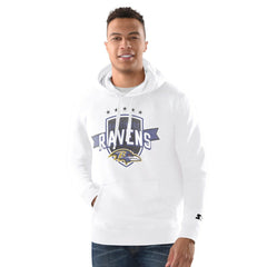 Baltimore Ravens Starter Vintage Pullover Hoodie White - NFL