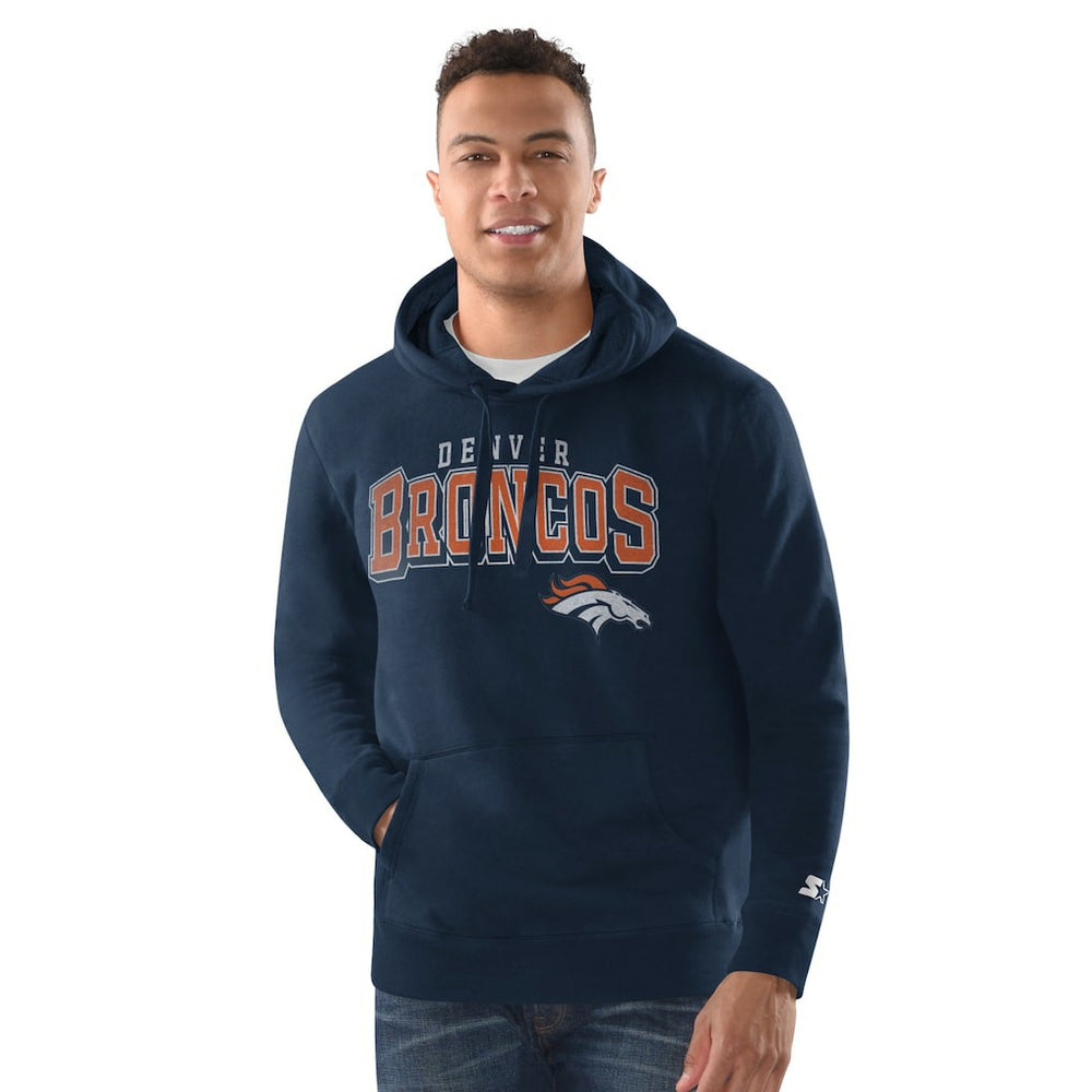 Denver Broncos Starter Vintage Pullover Hoodie Navy - NFL