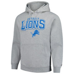 Detroit Lions Starter Vintage Pullover Hoodie Heather Gray - NFL