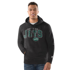 New York Jets Starter Vintage Pullover Hoodie Charcoal - NFL