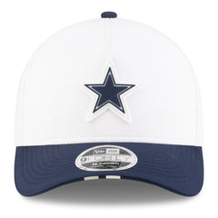Dallas Cowboys New Era 2025 NFL Training Camp A-Frame 9FORTY Adjustable Hat White/Navy - NFL