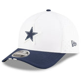 Dallas Cowboys New Era Youth 2025 NFL Training Camp A-Frame 9FORTY Adjustable Hat White/Navy - NFL