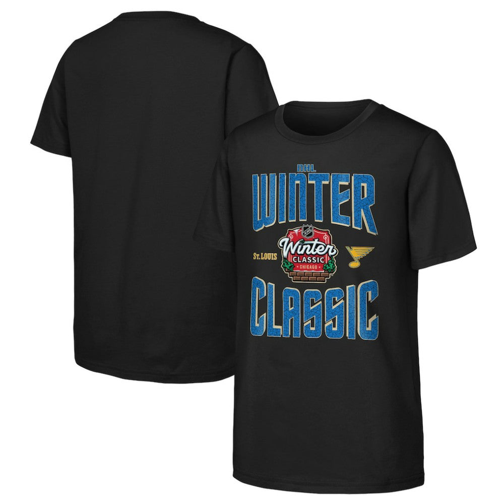 St. Louis Blues - Youth 2025 NHL Winter Classic Game Day T-Shirt Black