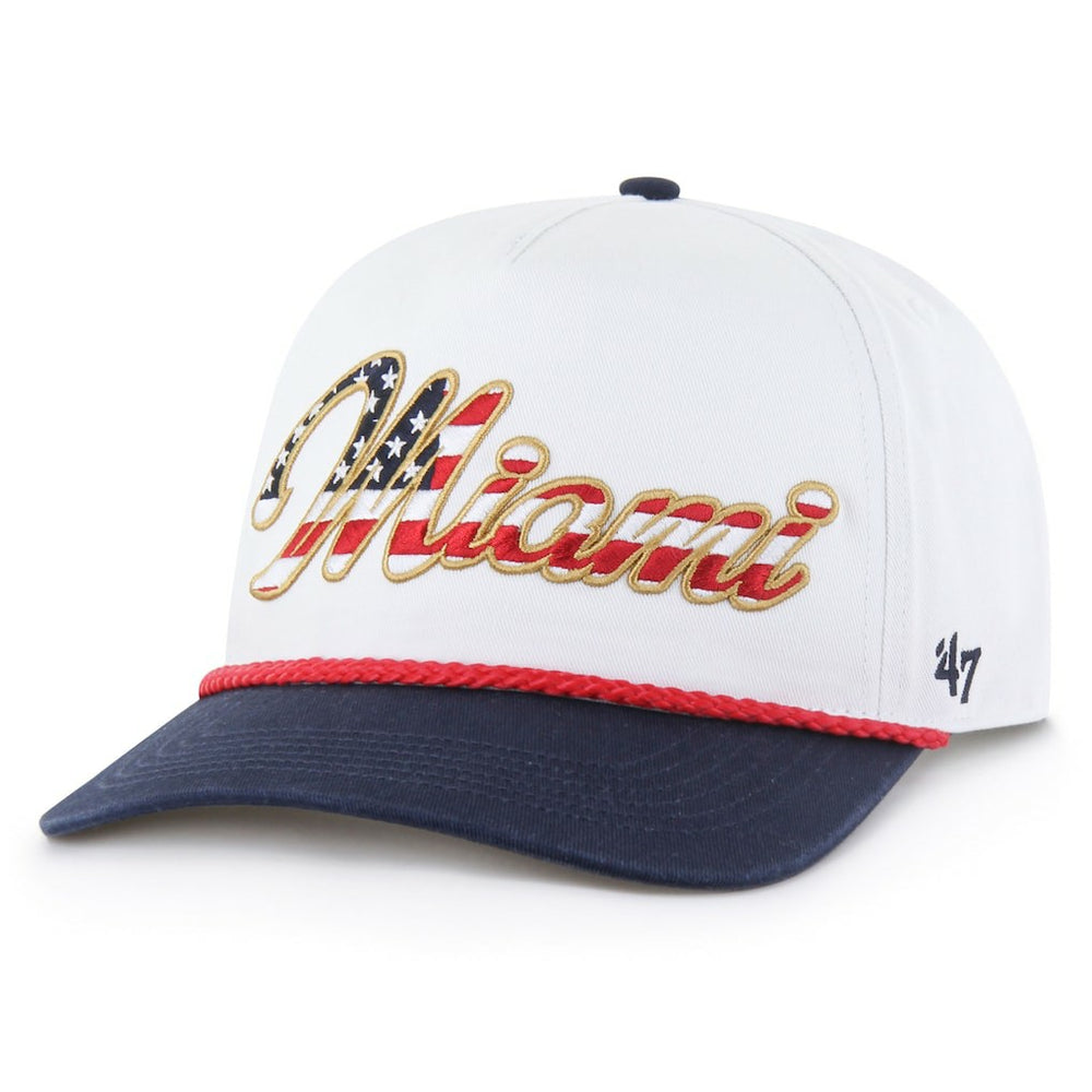 Miami Dolphins '47 Patriotic Overhand Hitch Adjustable Hat White - 47 brand