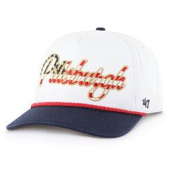 Pittsburgh Steelers '47 Patriotic Overhand Hitch Adjustable Hat White - 47 brand