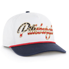 Pittsburgh Steelers '47 Patriotic Overhand Hitch Adjustable Hat White - 47 brand
