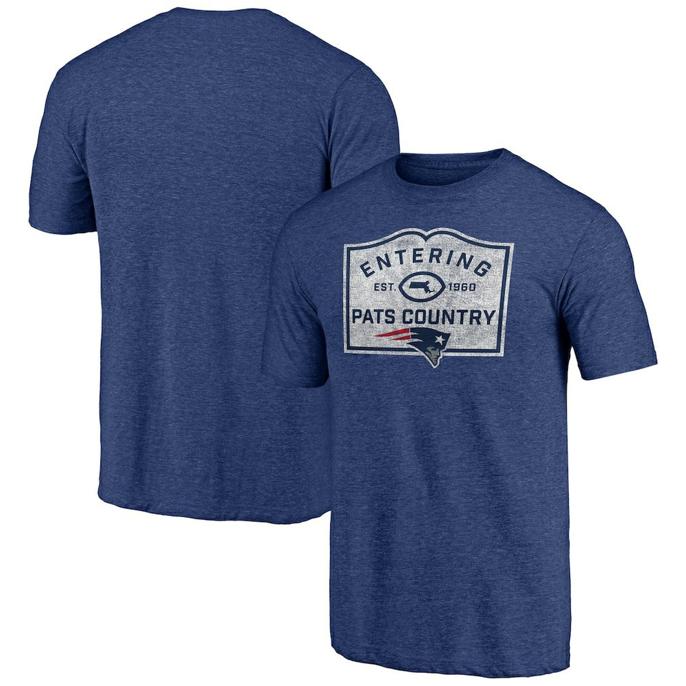 New England Patriots Hot Route Tri-Blend T-Shirt Navy - NFL