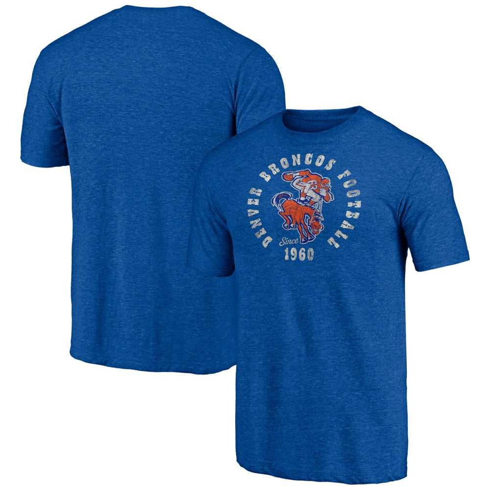 Denver Broncos Vintage Tri-Blend T-Shirt Royal - NFL