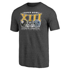 Pittsburgh Steelers Vintage Tri-Blend T-Shirt Charcoal - NFL