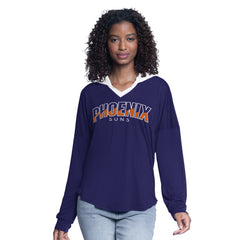 NBA - Phoenix Suns G-III 4Her by Carl Banks Women's Bench Player Oversized Long Sleeve Hooded Top - Purple