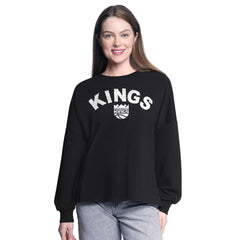 NBA - Sacramento Kings G-III 4Her by Carl Banks Women's Athletic Pullover Sweatshirt - Black