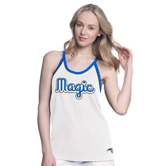 NBA - Orlando Magic G-III 4Her by Carl Banks Women's Curveball Racerback Scoop Neck Slub Tank Top - White