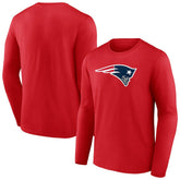 New England Patriots Primary Logo Long Sleeve T-Shirt Red - NFL