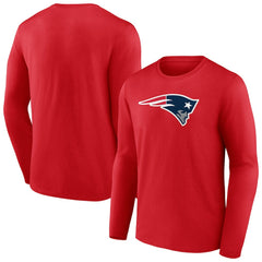 New England Patriots Primary Logo Long Sleeve T-Shirt Red - NFL