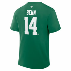 Jamie Benn Dallas Stars - Fanatics Captain Authentic Stack Name & Number T-Shirt Kelly Green
