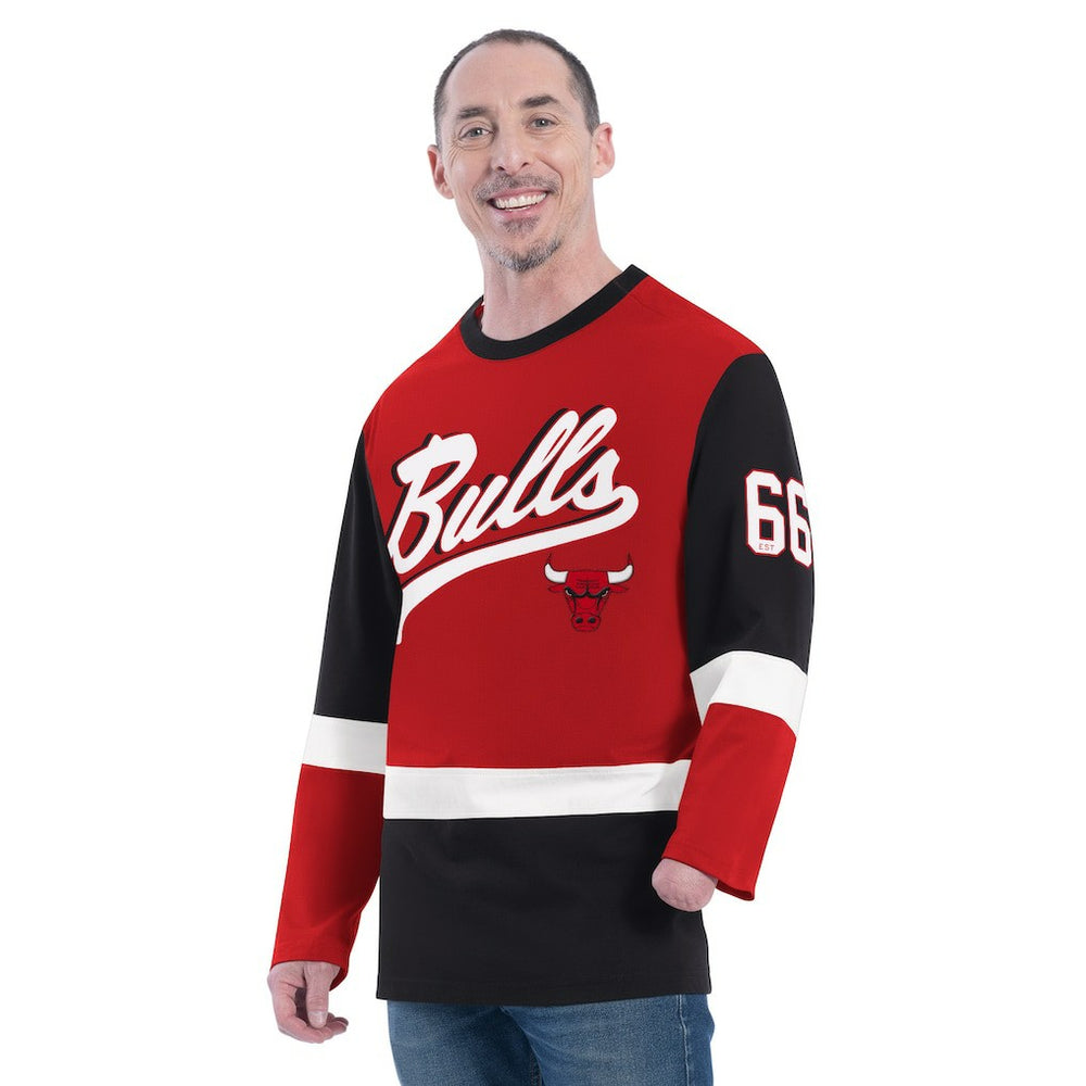 NBA - Chicago Bulls G-III Sports by Carl Banks Adaptive Rugby Long Sleeve Top - Red
