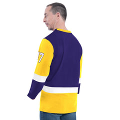 NBA - Los Angeles Lakers G-III Sports by Carl Banks Adaptive Rugby Long Sleeve Top - Purple