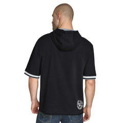 NBA - San Antonio Spurs Tommy Jeans Paul French Terry Short Sleeve Pullover Hoodie - Black