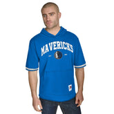 NBA - Dallas Mavericks Tommy Jeans Paul French Terry Short Sleeve Pullover Hoodie - Blue