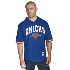 NBA - New York Knicks Tommy Jeans Paul French Terry Short Sleeve Pullover Hoodie - Blue