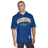 NBA - Golden State Warriors Tommy Jeans Paul French Terry Short Sleeve Pullover Hoodie - Royal