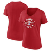 NBA - Philadelphia 76ers Women's Huddle V-Neck T-Shirt - Red