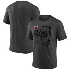 NBA - Chicago Bulls Announcer Tri-Blend T-Shirt - Charcoal