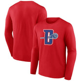 NBA - Detroit Pistons Alternate Logo Long Sleeve T-Shirt - Red