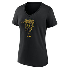 NBA - Golden State Warriors Women's Bam Bam V-Neck T-Shirt - Black