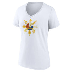 NBA - Golden State Warriors Women's Heritage V-Neck T-Shirt - White