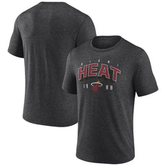 NBA - Miami Heat Backboard Tri-Blend T-Shirt - Charcoal