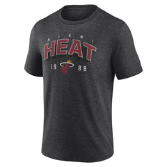NBA - Miami Heat Backboard Tri-Blend T-Shirt - Charcoal