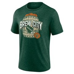 NBA - Milwaukee Bucks Announcer Tri-Blend T-Shirt - Hunter Green