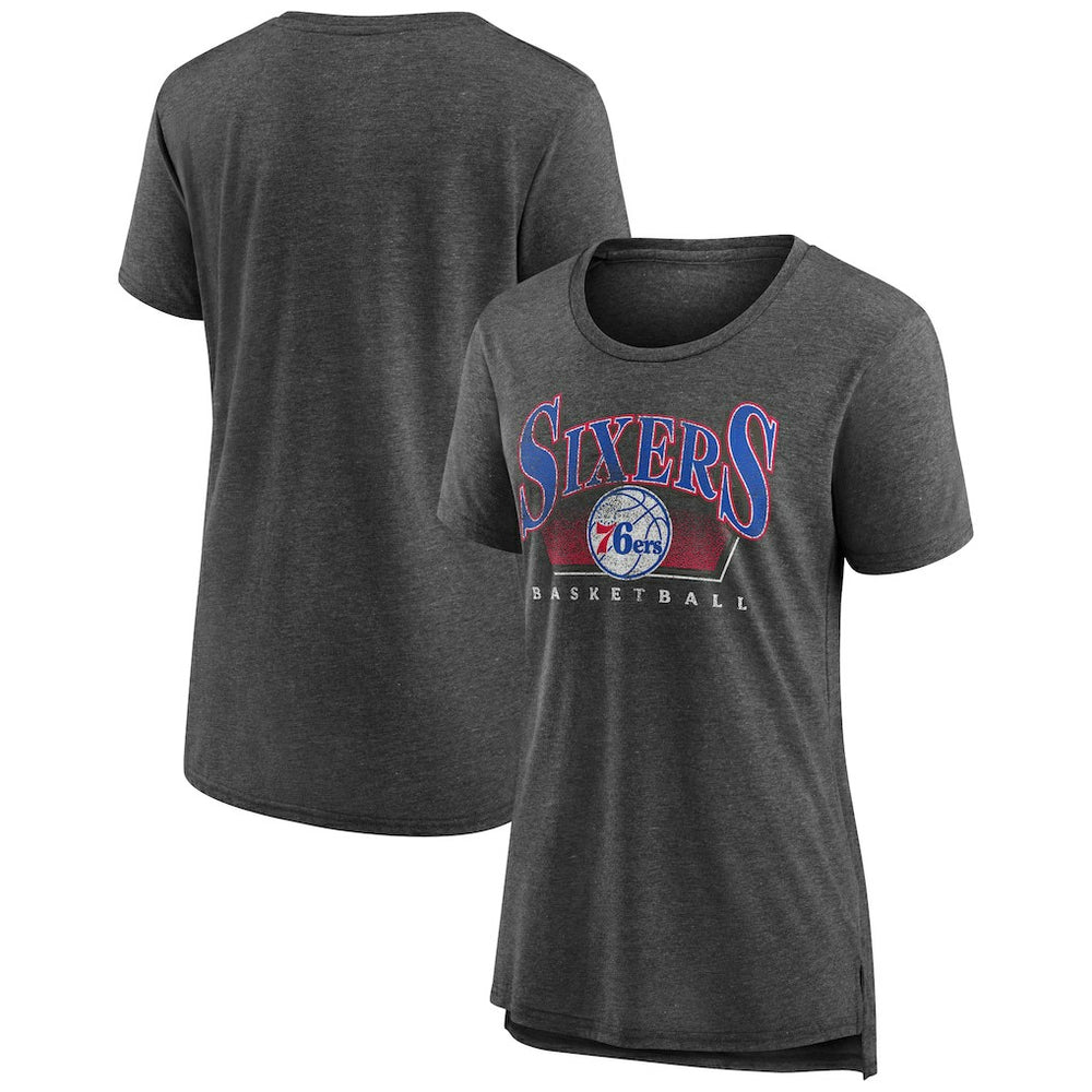 NBA - Philadelphia 76ers Women's Selection Tri-Blend T-Shirt - Gray