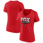 NBA - Portland Trail Blazers Women's Team Pride V-Neck T-Shirt - Red