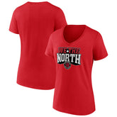 NBA - Toronto Raptors Women's Team Pride V-Neck T-Shirt - Red