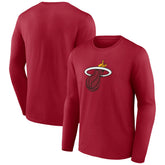 NBA - Miami Heat Primary Logo Long Sleeve T-Shirt - Red