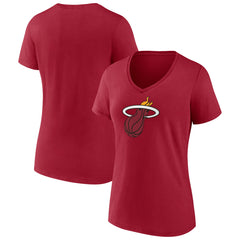 NBA - Miami Heat Women's Primary Logo V-Neck T-Shirt - Red