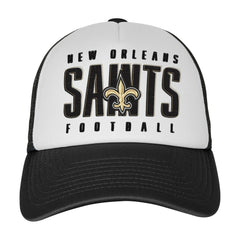 New Orleans Saints Youth Essentials Trucker Adjustable Hat White/Black - NFL