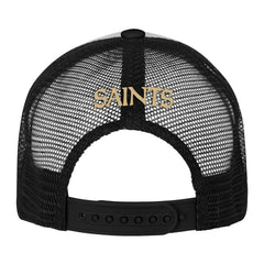New Orleans Saints Youth Essentials Trucker Adjustable Hat White/Black - NFL