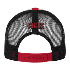 San Francisco 49ers Youth Essentials Trucker Adjustable Hat White/Scarlet - NFL