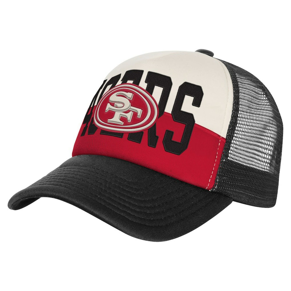 San Francisco 49ers Youth Modern Fan Trucker Adjustable Hat White/Black - NFL