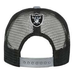Las Vegas Raiders Youth Modern Fan Trucker Adjustable Hat White/Silver - NFL